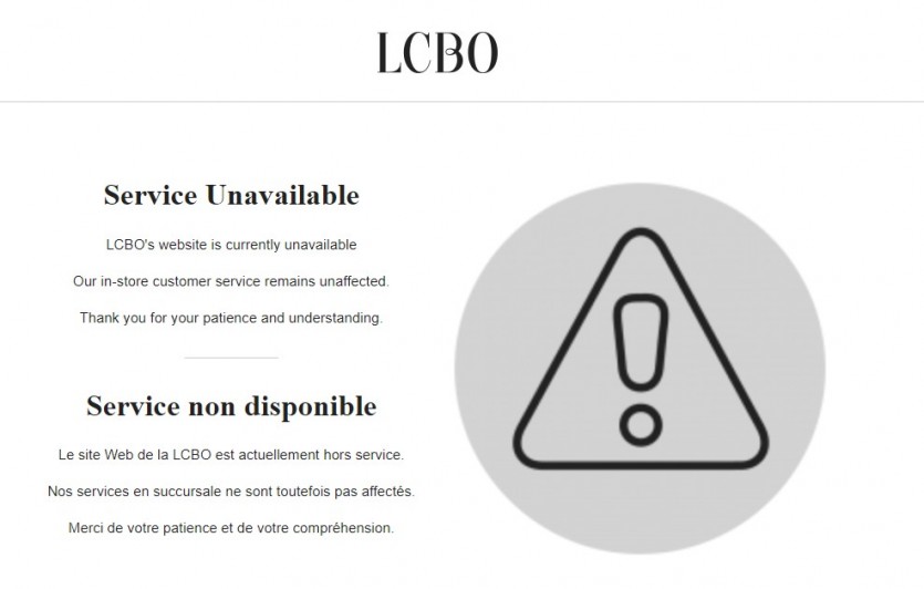 LCBO, 웹사이트 및 앱 '서비스 중단' > 뉴스 토론토 중앙일보